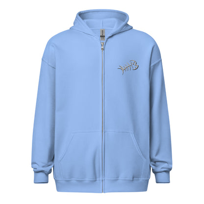 Gray Bonefish Unisex heavy blend zip hoodie