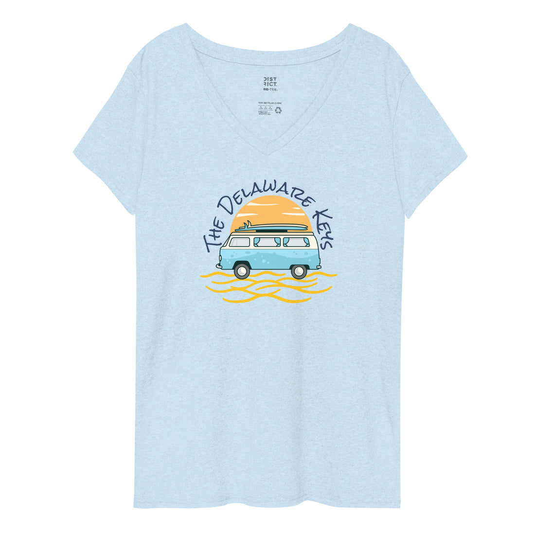 Women’s recycled v-neck camper van t-shirt